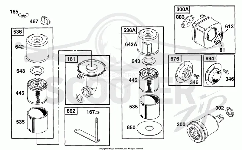 Air Cleaner Grp, Muffler Grp