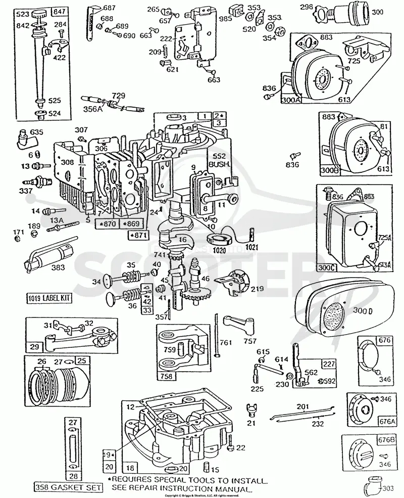 Cyl,Sump,Mufflers,Piston,Oil