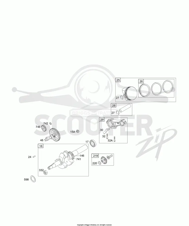 Cams, Crankshaft, Head, Piston Group