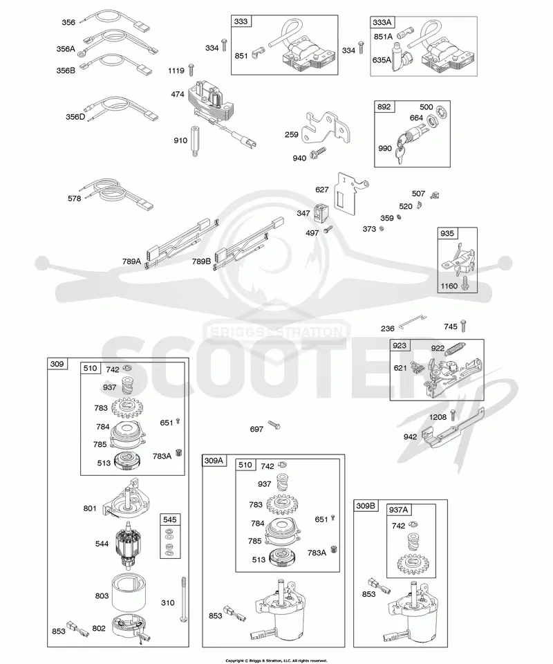 Alternator, Electric Starter, Electrical, Flywheel Brake, Ignition