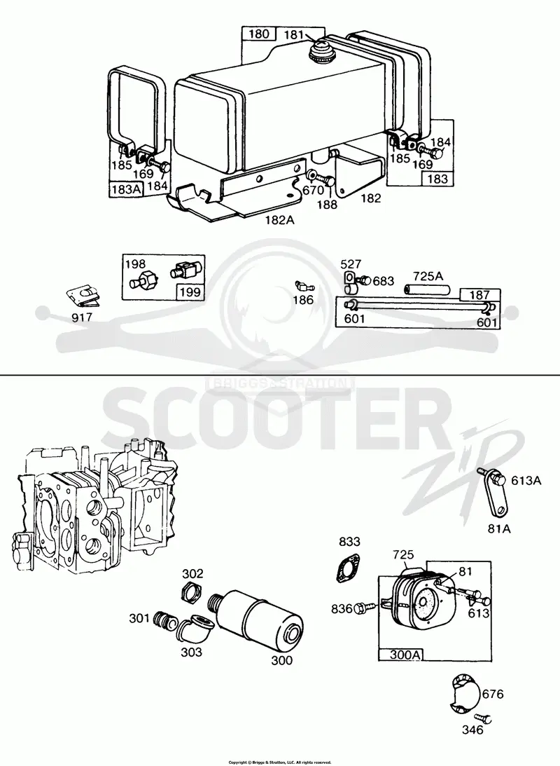 Fuel Tank, Mufflers & Parts