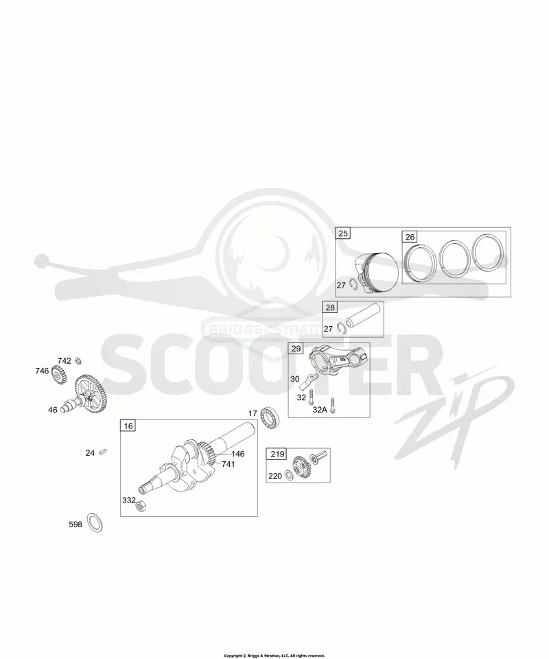 Cams, Crankshaft, Piston Group
