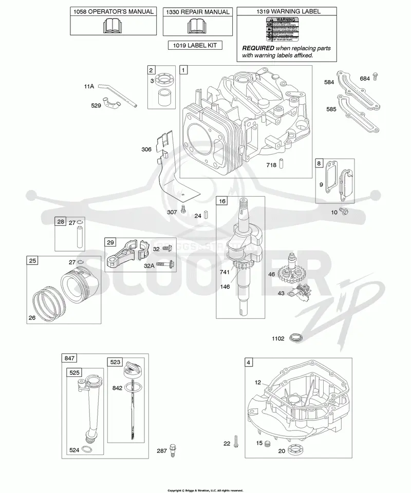 Camshaft, Crankshaft, Cylinder, Engine Sump, Lubrication, Piston Group