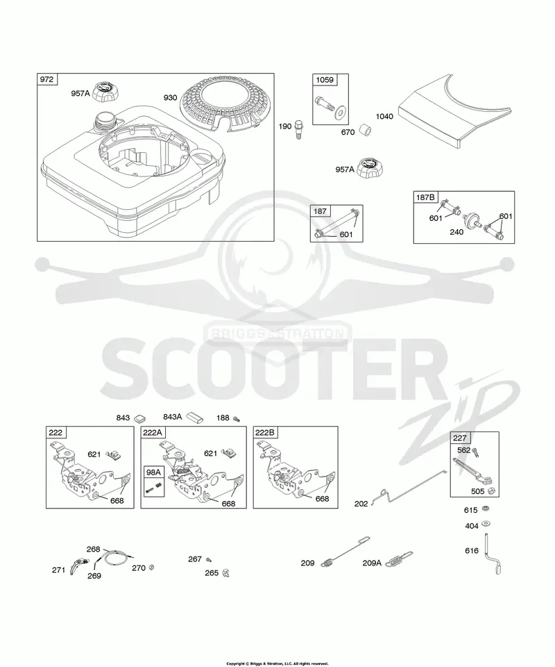 Controls, Fuel Tank, Governor Spring