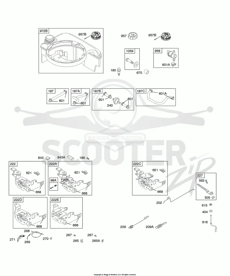 Controls, Fuel Tank, Governor Spring