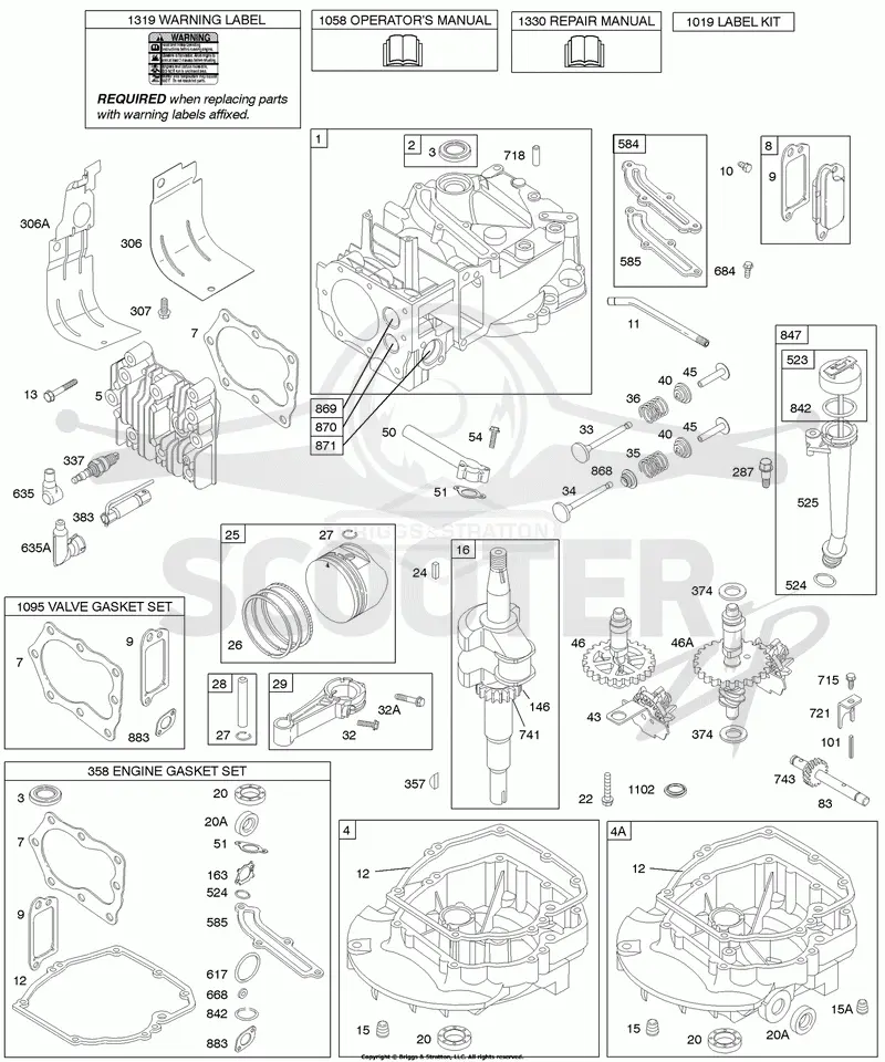 Camshaft, Crankshaft, Cylinder, Engine Sump, Kit/Gaskets, Lubrication, Piston Group, Valves