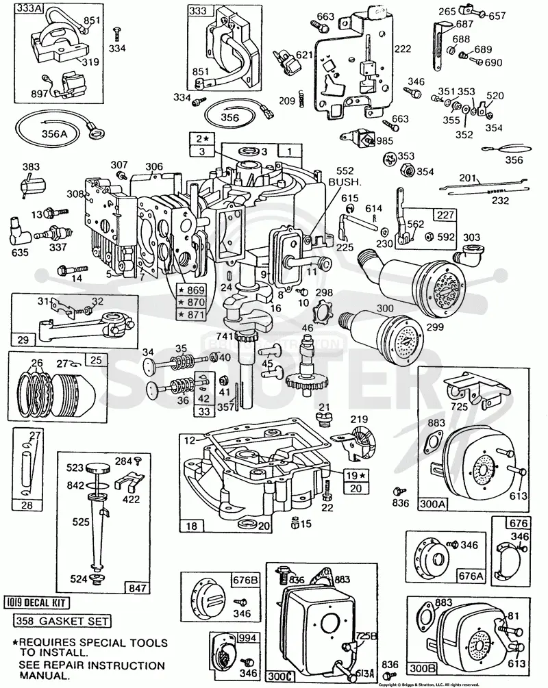 Cyl, Sump, Piston,Oil Fill