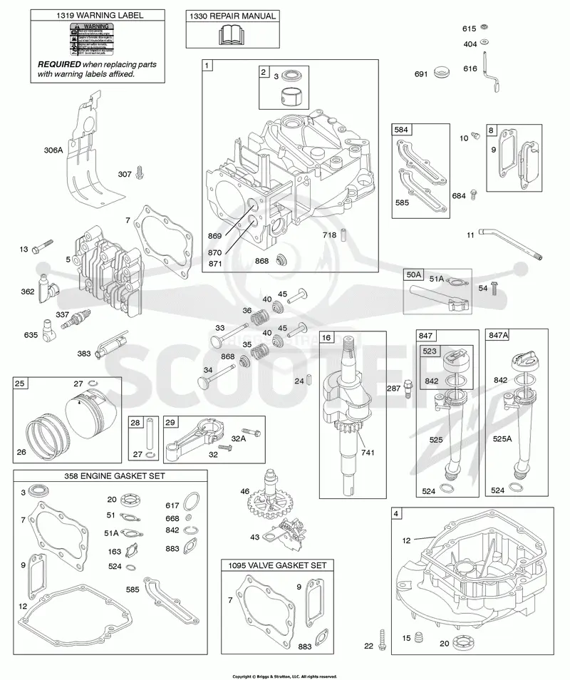Camshaft, Crankshaft, Cylinder, Engine Sump, Lubrication, Pistion Group, Valves