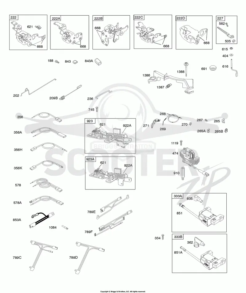 Controls, Electrical, Flywheel Brake, Governor Spring, Ignition
