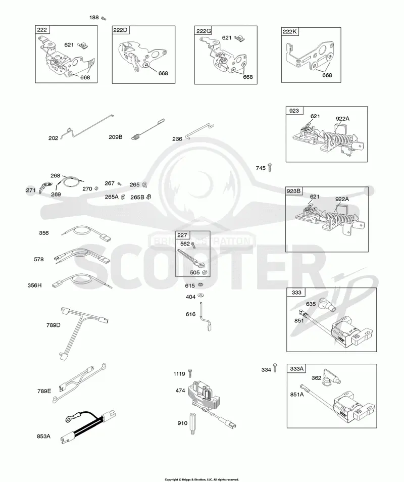 Controls, Electrical, Flywheel Brake, Governor Spring, Ignition