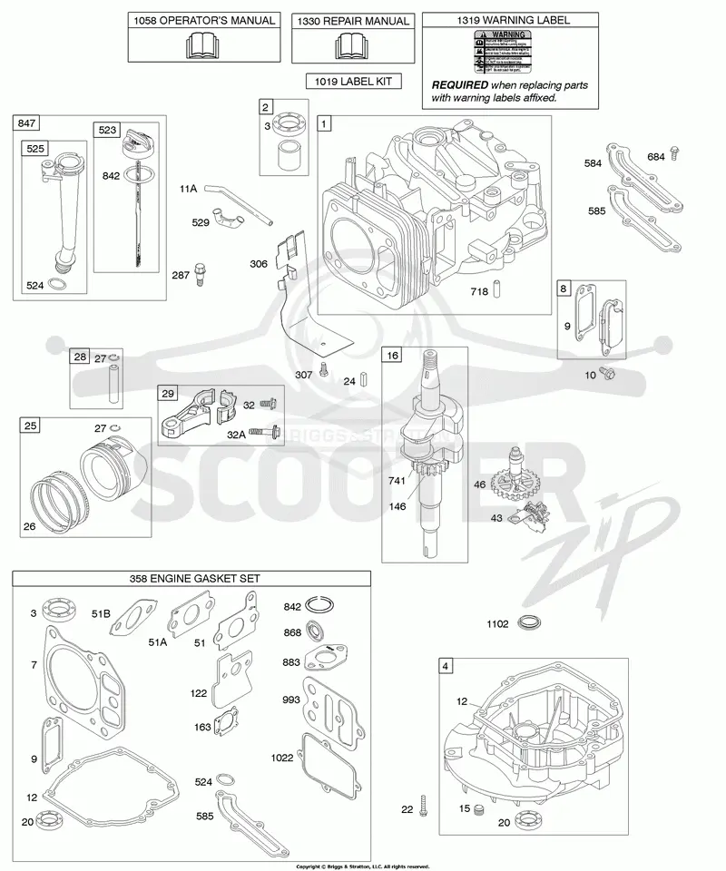 Camshaft, Crankshaft, Cylinder, Engine Sump, Lubrication, Piston Group