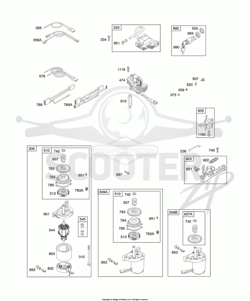 Alternator, Electric Starter, Electrical, Flywheel Brake, Ignition