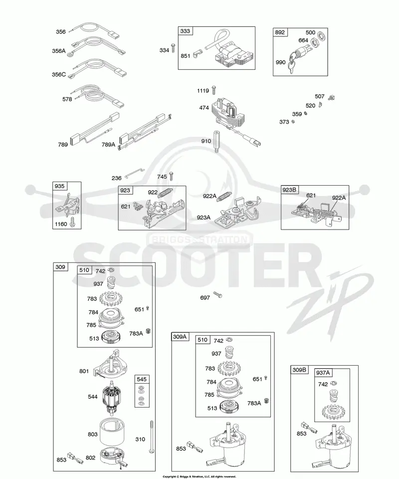 Alternator, Electric Starter, Electrical, Flywheel Brake, Ignition