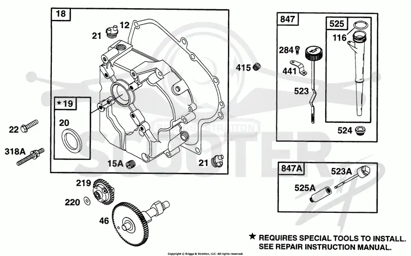 Crankcase Cov, Cam, Oil Fill