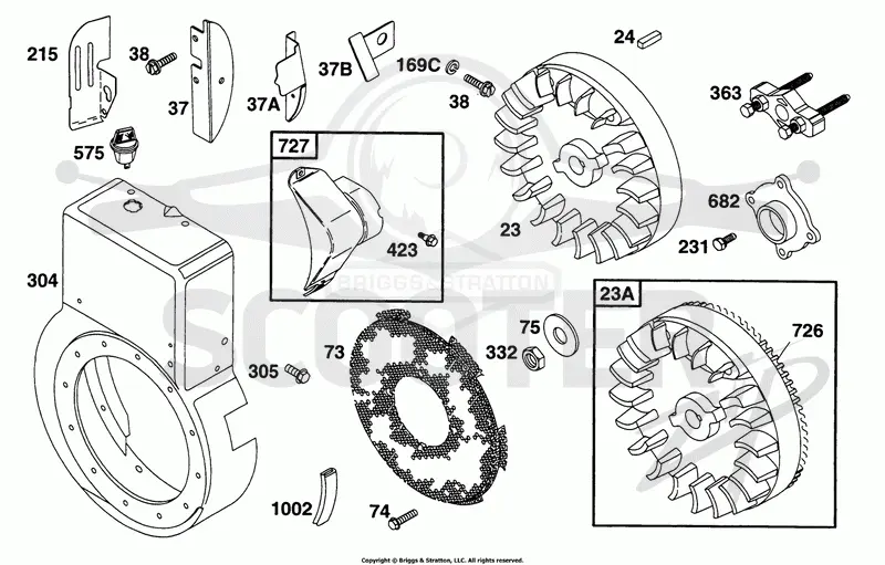 Blower Hsg,Flywheels,Screen