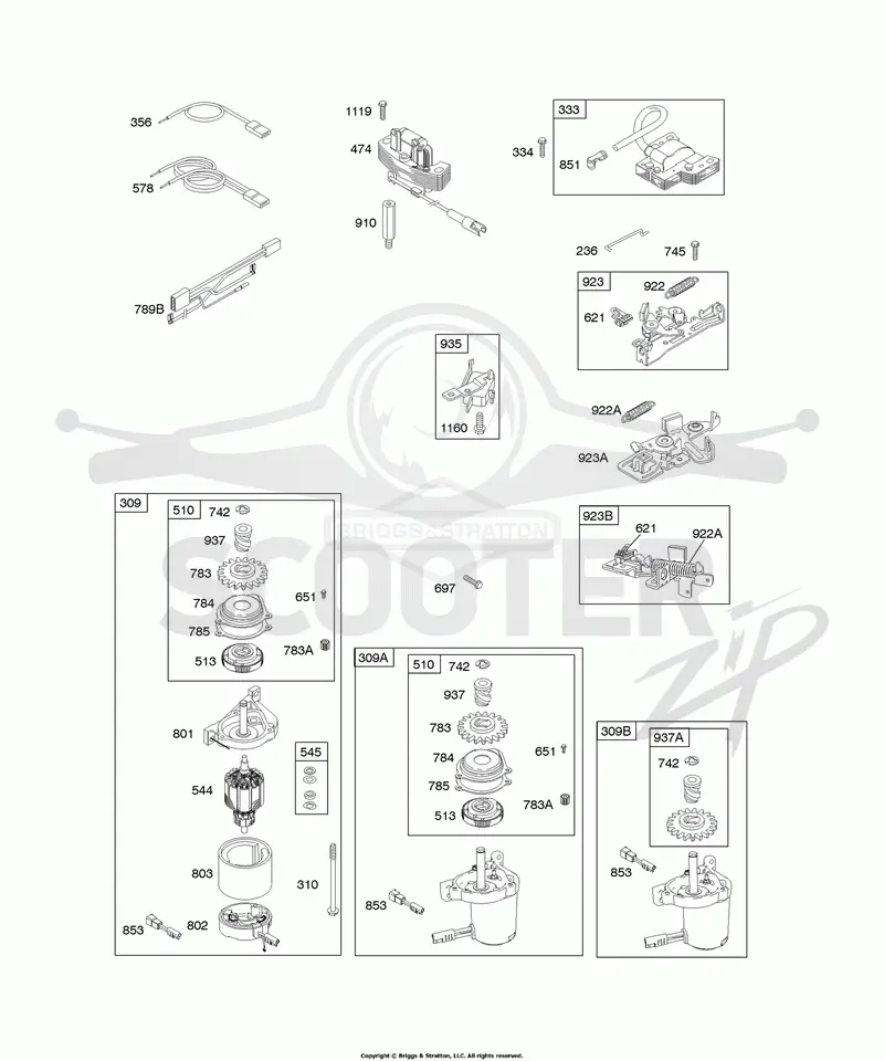 Alternator, Electric Starter, Electrical, Flywheel Brake, Ignition