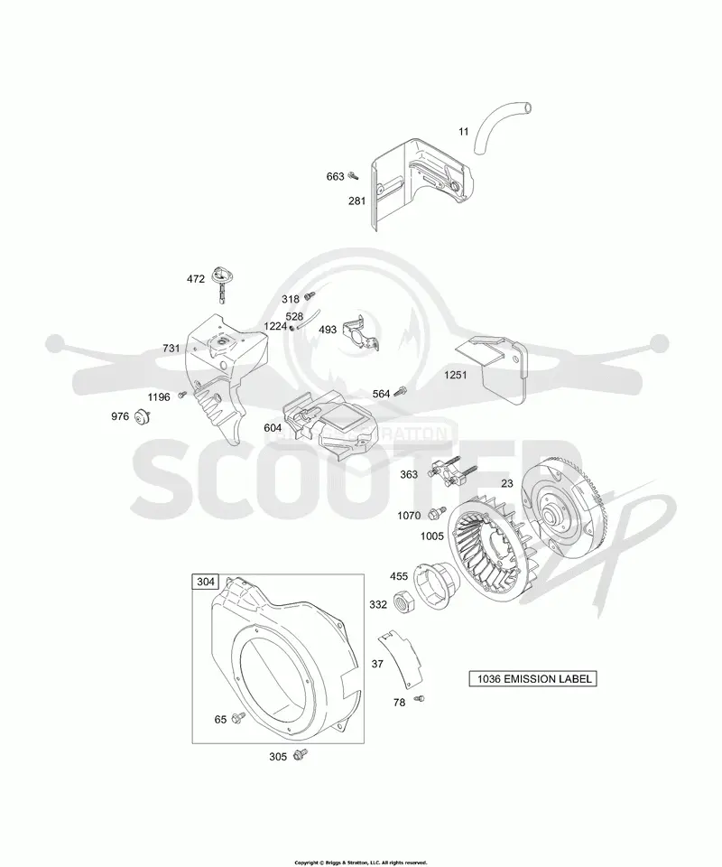 Blower Housing, Flywheel Group