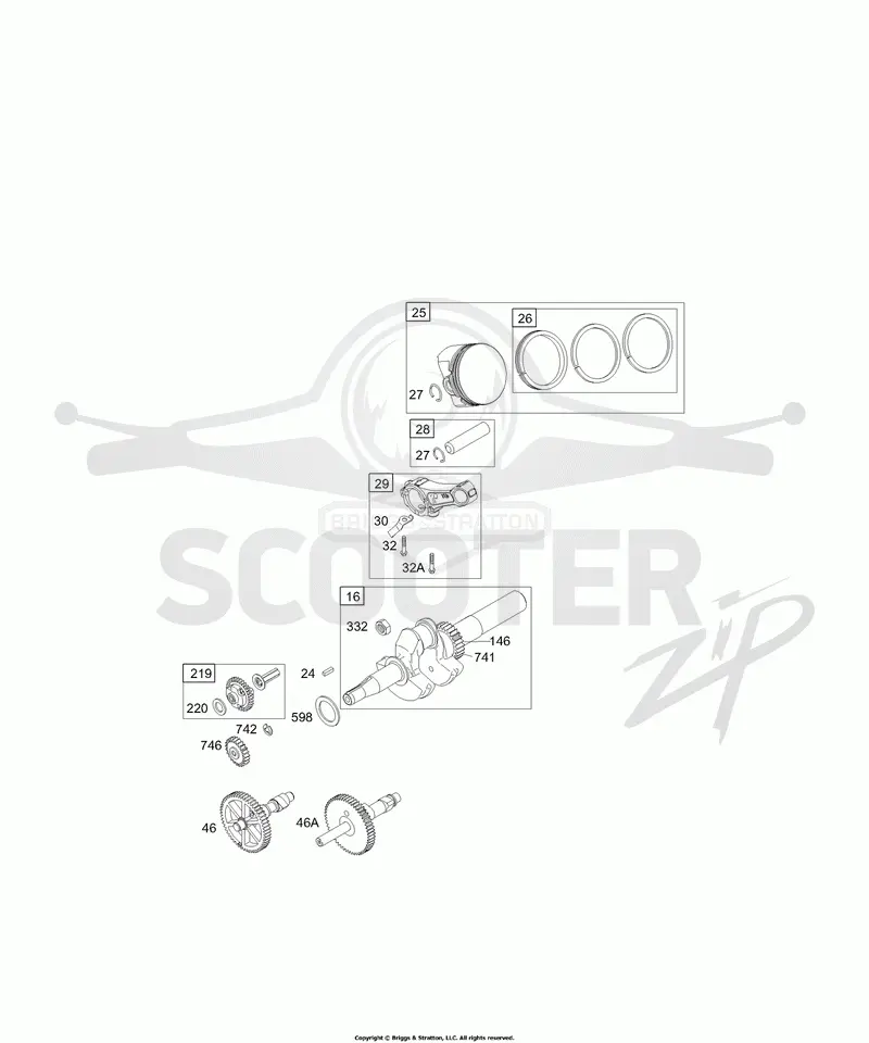 Cams, Crankshaft, Piston Group