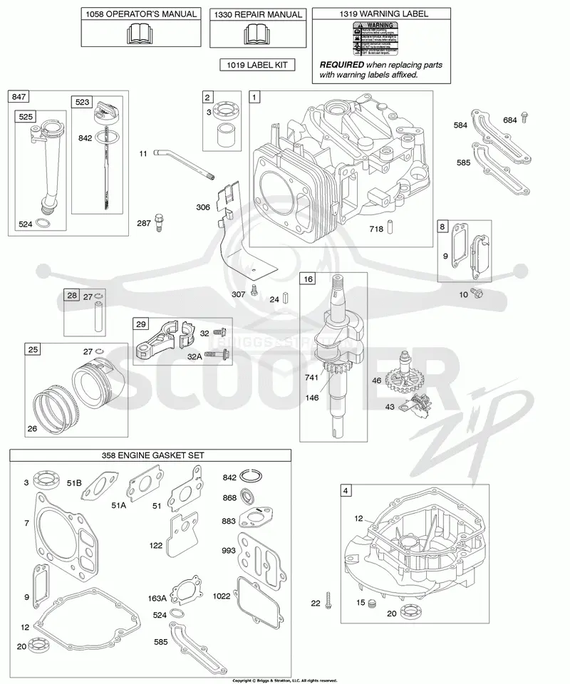 Camshaft, Crankshaft, Cylinder, Engine Sump, Lubrication, Piston Group