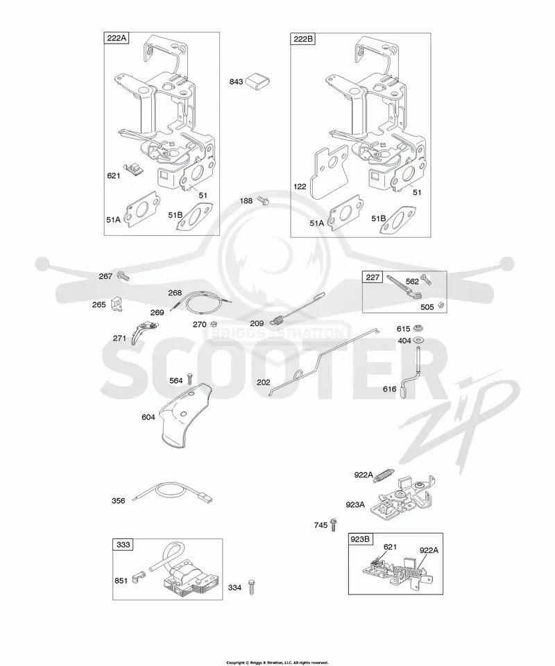 Controls, Flywheel Brake, Governor Spring, Ignition