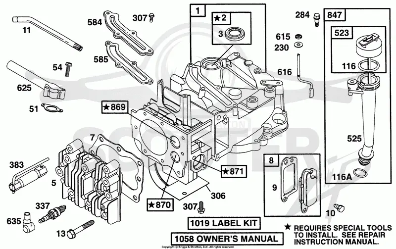 Cylinder, Crankcase Covs
