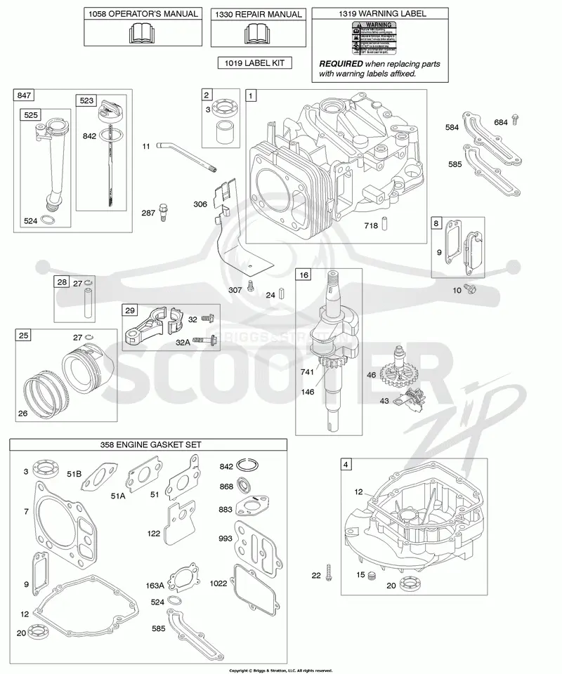 Camshaft, Crankshaft, Cylinder, Engine Sump, Lubrication, Piston Group