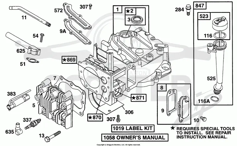 Cylinder, Head, Oil Fill