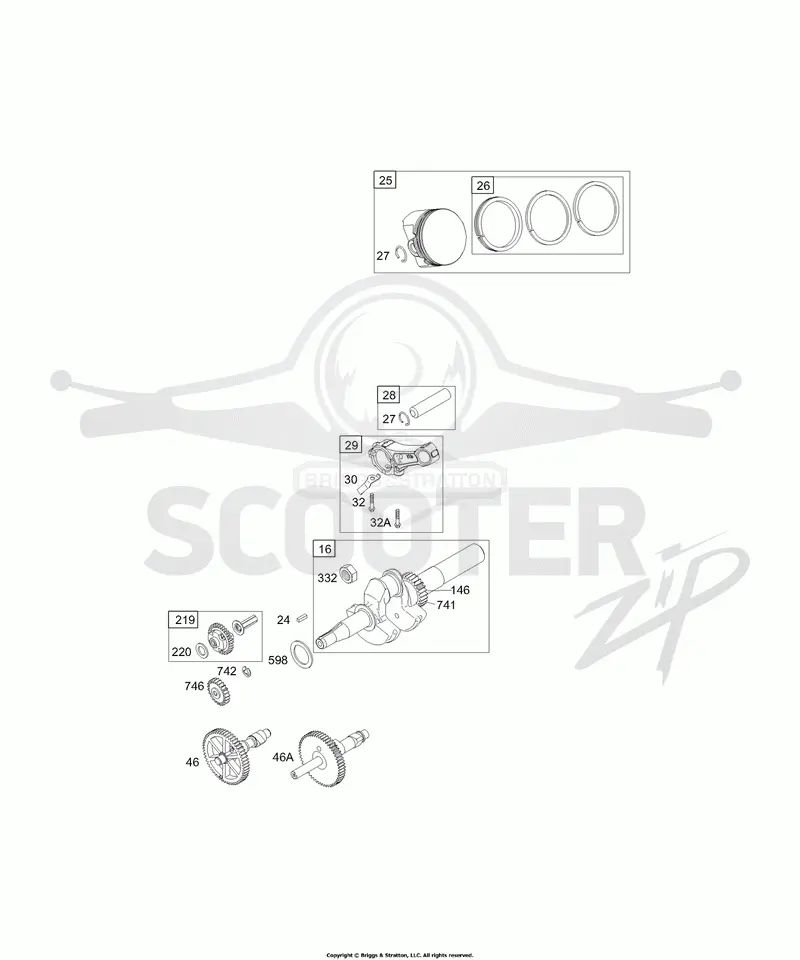Cams, Crankshaft, Piston Group