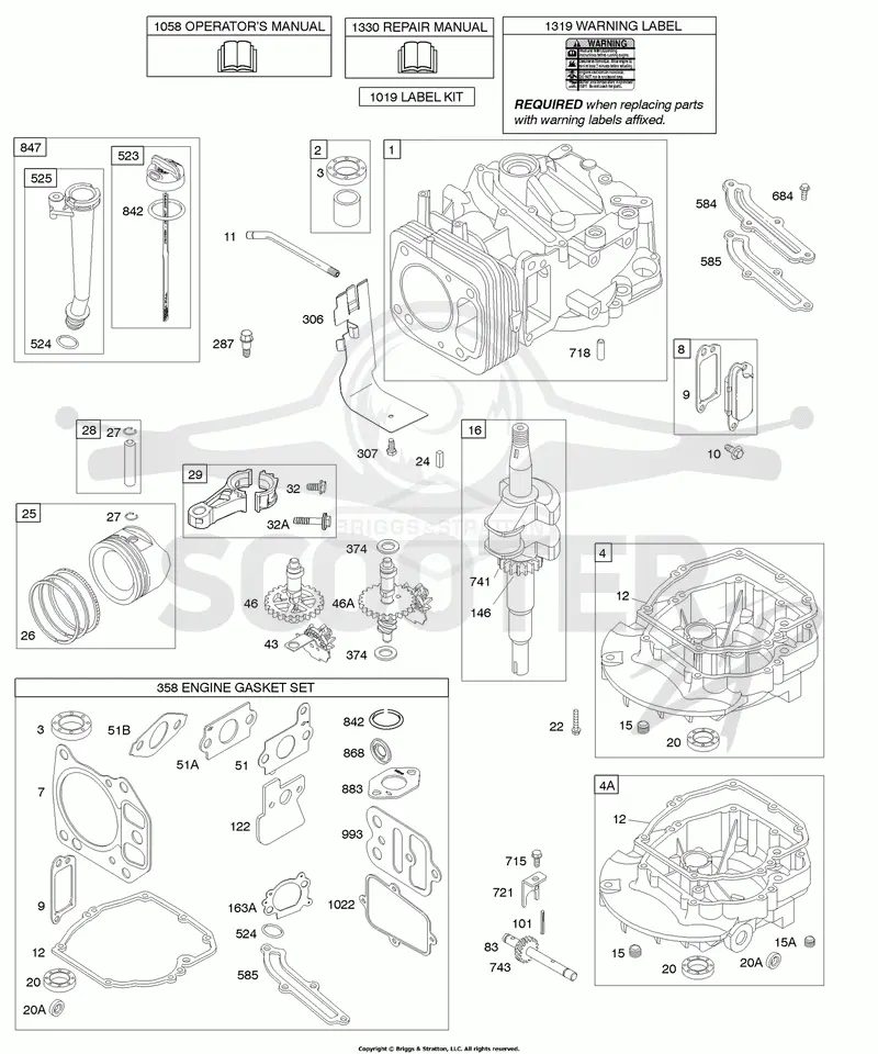 Camshaft, Crankshaft, Cylinder, Engine Sump, Lubrication, Piston Group