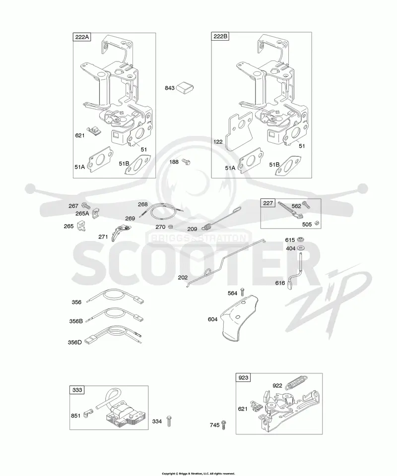 Controls, Flywheel Brake, Governor Spring, Ignition