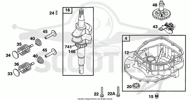 Crankshaft, Sump Base, Cam
