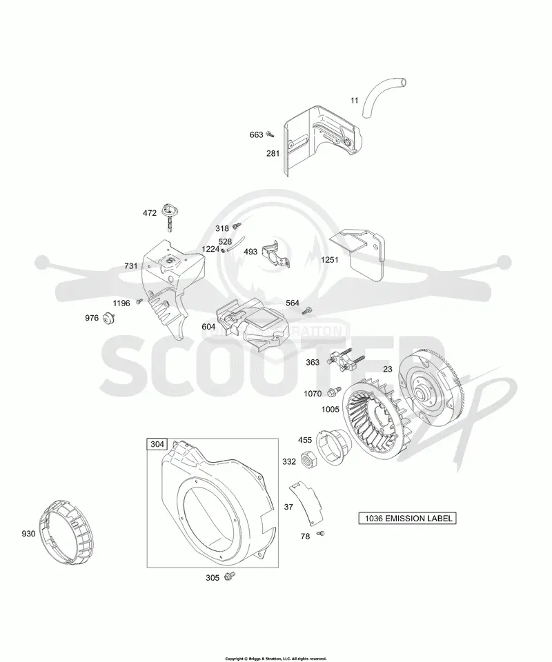 Blower Housing, Flywheel Group