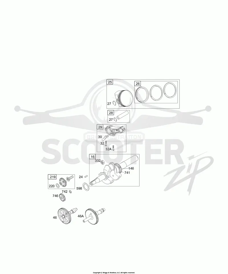 Cams, Crankshaft, Piston Group