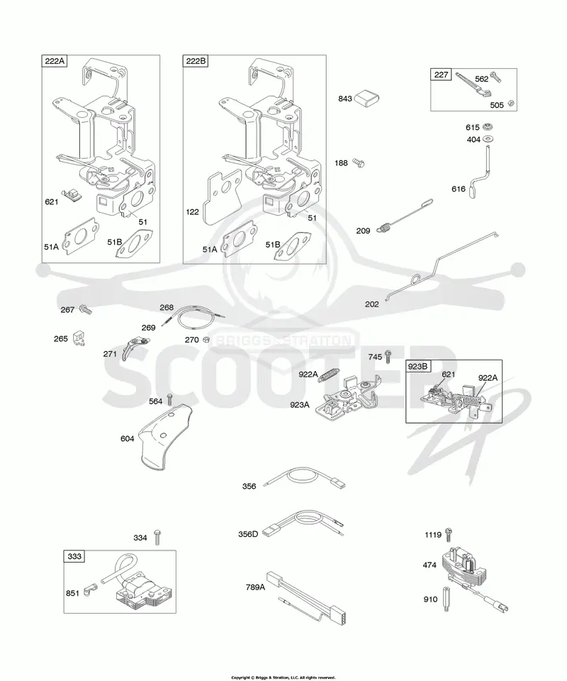 Controls, Flywheel Brake, Governor Spring, Ignition