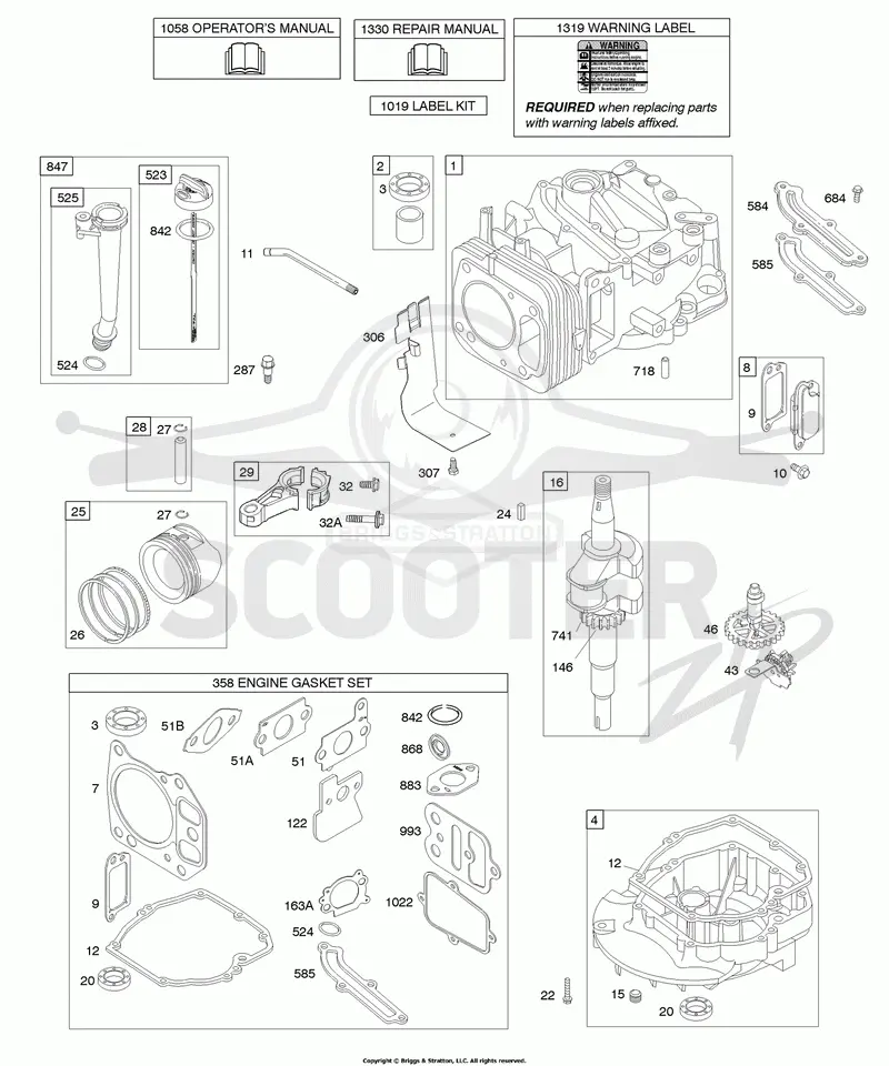 Camshaft, Crankshaft, Cylinder, Engine Sump, Lubrication, Piston Group