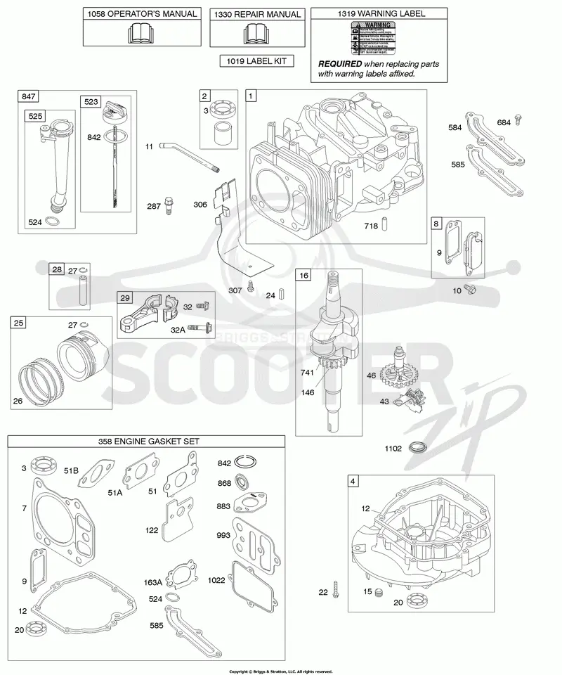 Camshaft, Crankshaft, Cylinder, Engine Sump, Lubrication, Piston Group
