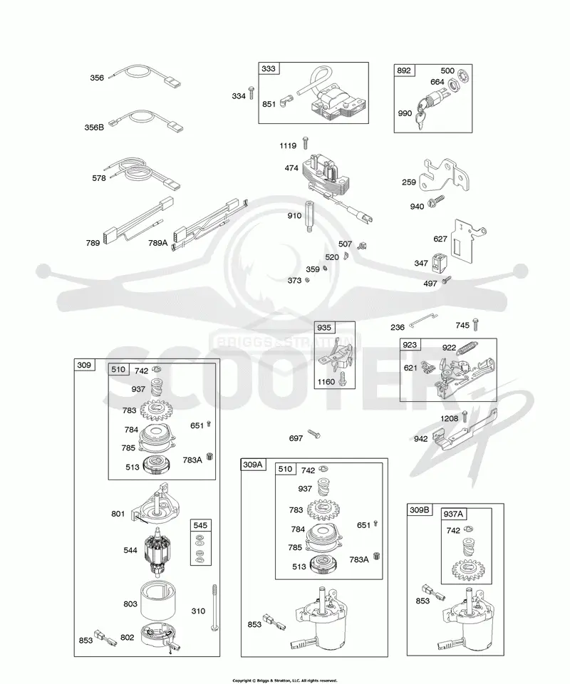 Alternator, Electric Starter, Electrical, Flywheel Brake, Ignition