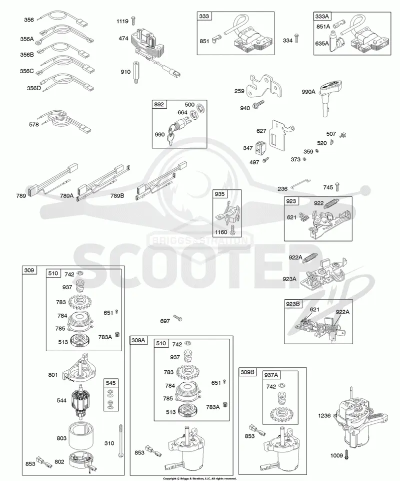Alternator, Electric Starter, Electrical, Flywheel Brake, Ignition