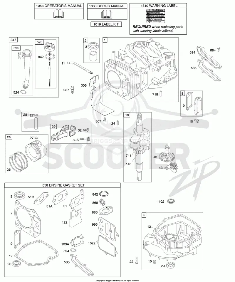 Camshaft, Crankshaft, Cylinder, Engine Sump, Lubrication, Piston Group