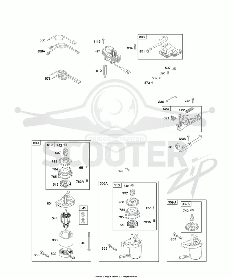 Alternator, Electric Starter, Electrical, Flywheel Brake, Ignition