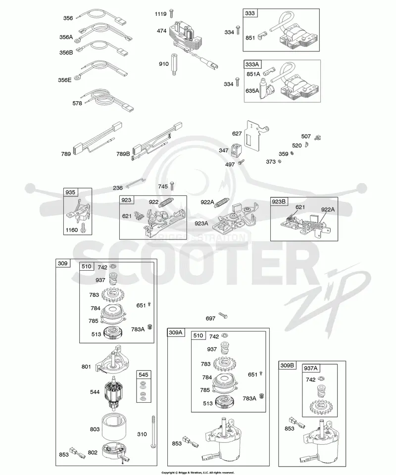 Alternator, Brake, Electric Starter, Electrical, Ignition