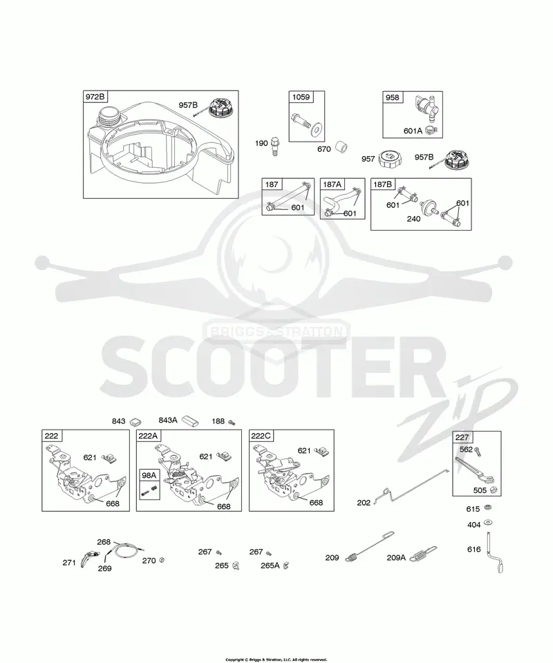 Controls, Fuel Tank, Governor Spring