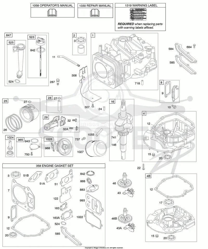 Camshaft, Crankshaft, Cylinder, Engine Sump, Lubrication, Piston Group