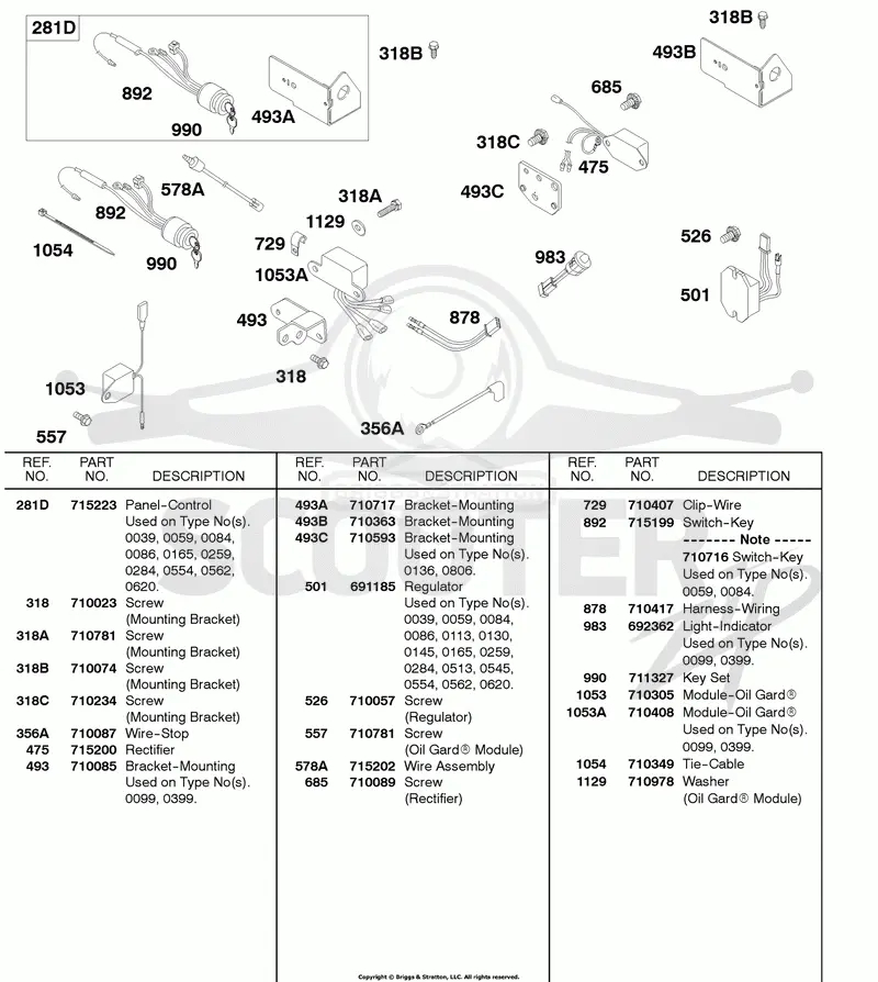 Regulator, Wiring Harness, Oil Gard