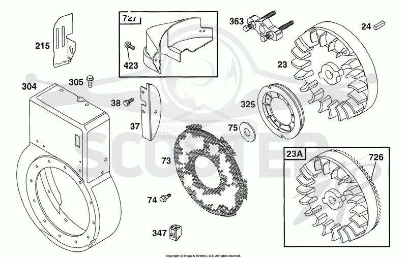 Blower Hsg, Flywheels