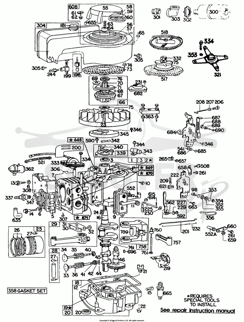 Cyl, Sump, Piston,Oil Fill