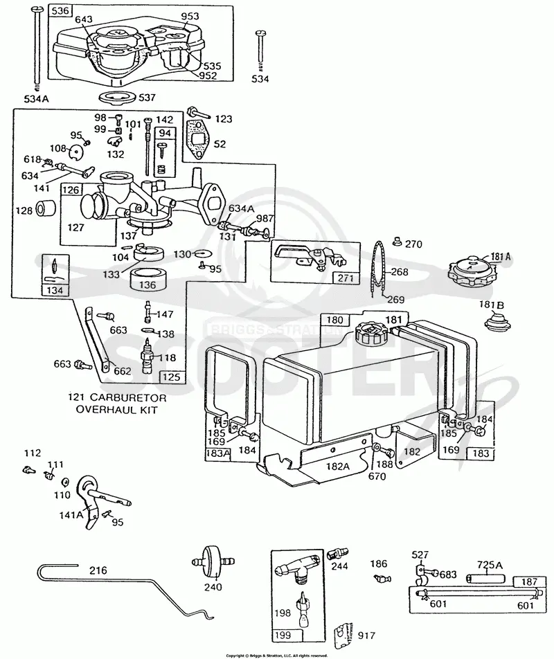 Carburetor, Fuel Tank Assy