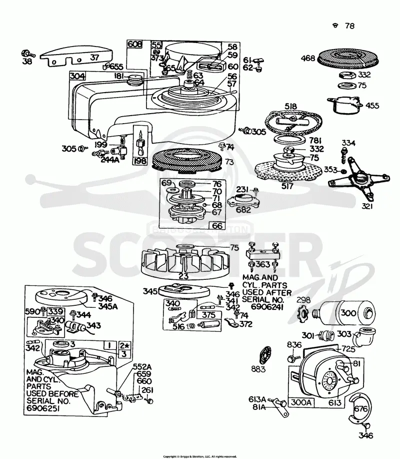 Blower Hsg,Rewind,Flywheel