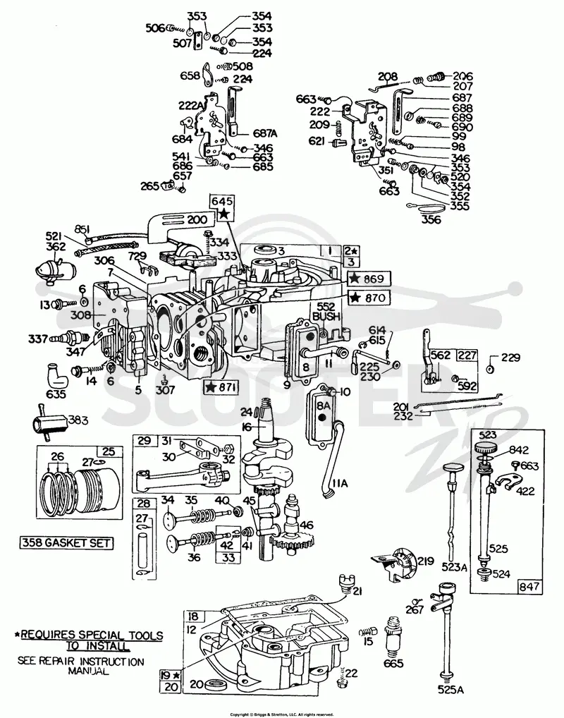 Cyl, Sump, Piston,Oil Fill