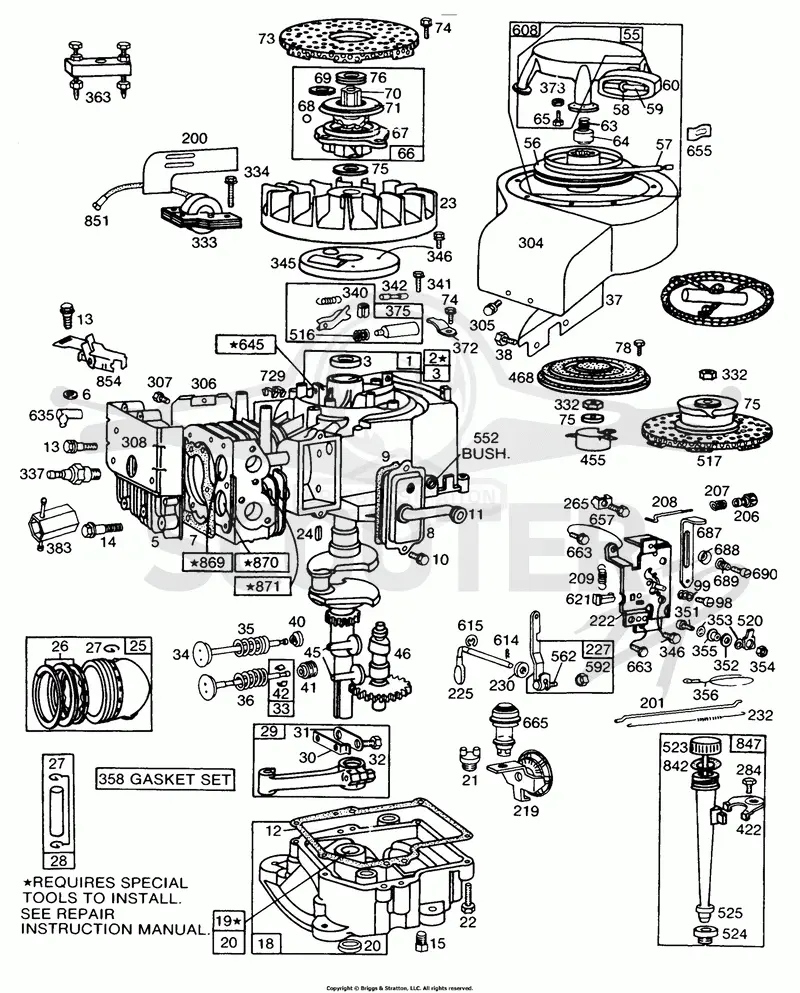 Cyl, Sump, Piston,Oil Fill